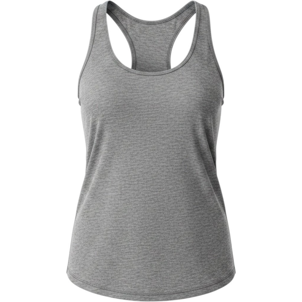 Women's Racerback Tank Top 2XL Gray Heather Athletic Loose Fit